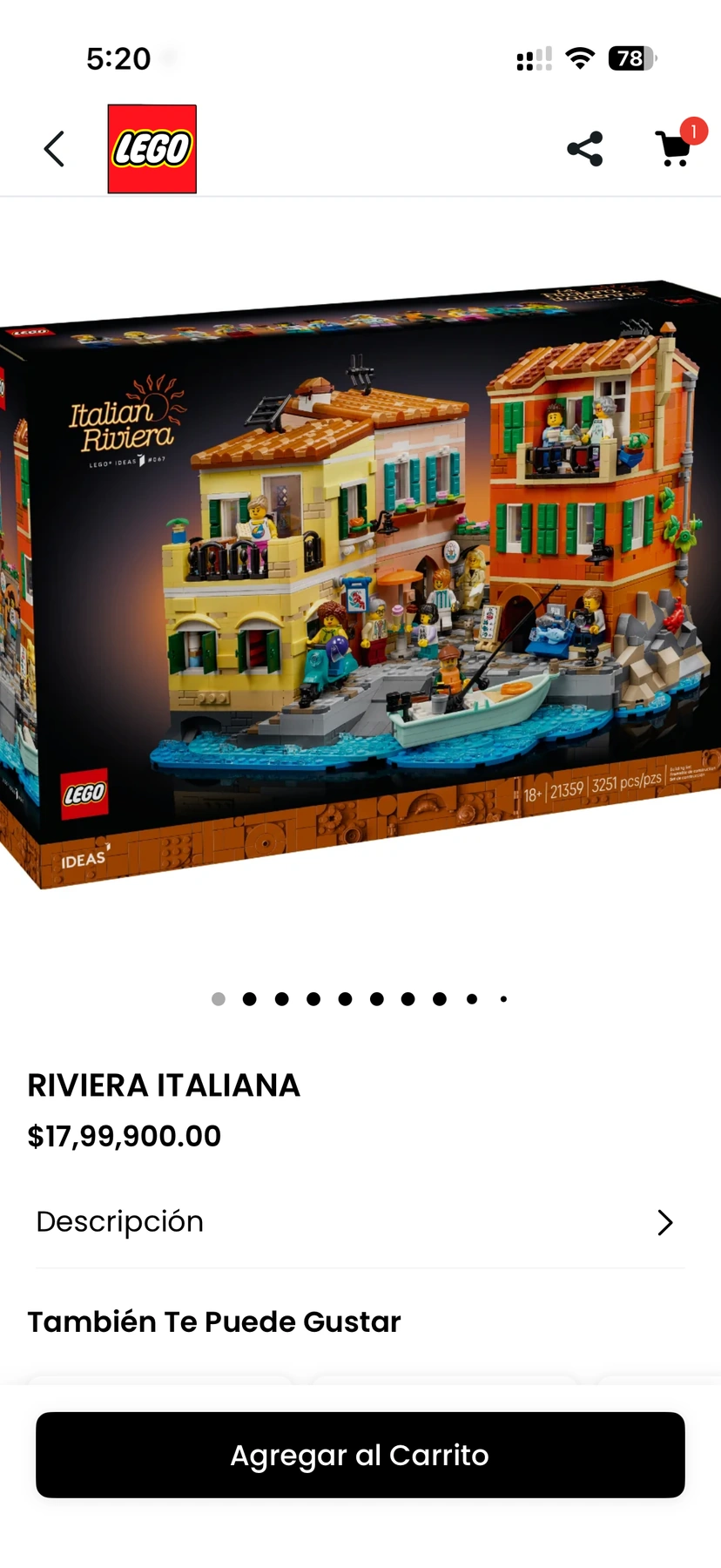 LEGO app product detail page